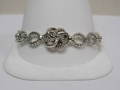 Designer LAGOS Sterling Silver Love Knot Link Bracelet Foto 1 de 4
