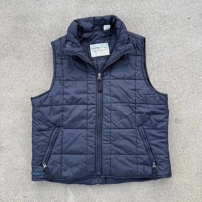 Винтажный Abercrombie жилет женщин Sz L производительности Gear выстеганный пуховик темно-синий Корея - Изображение 1 из 4