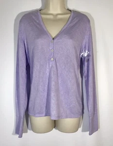 Victoria Secret Shirt Long Sleeve Women's Size Medium Dusk Black - Picture 1 of 7