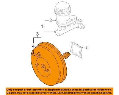 Used Power Brake Booster fits: 2003 Mitsubishi Galant Cpe w/o traction control G - Изображение 1 из 3
