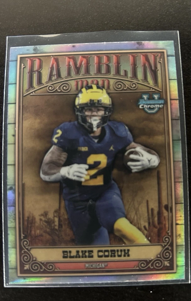 2023 Bowman University Chrome - Ramblin' Man #RM-8 Blake Corum (RC) - Image 1 of 1