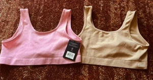 Gap Kids Comfort Bras Size XL (12) Set of 2 NEW Pink & Camel - Picture 1 of 2