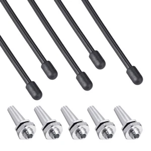 5pcs RC Antenna Tube Black with Silver Mount and Cap Tubes for RC Boat - Picture 1 of 3