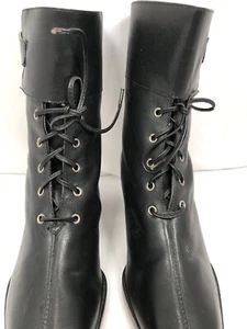 Botas Abuela Negras Hebilla Cordones Talla 36 Modelo 1908 Carrano Italia DE COLECCIÓN SIN CAJA VER - Imagen 1 de 12