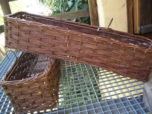 Pflanzkorb Weide, stabil, Natur groß ca.87Lx26Bx18cm H-Metallrahmen stabil 1 St. - Bild 1 von 7