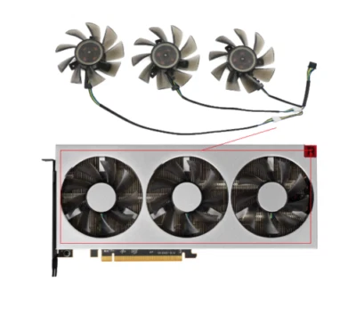 Cooler Fans For Amd XFX Radeon VII RadeonVII Graphics Video Card FD8015H12S - Image 1 of 4