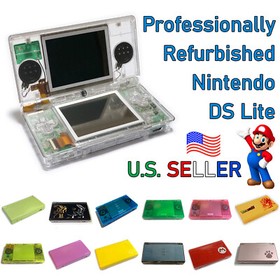 Nintendo DS Lite Game Console System Refurbished New Shell + White & Bright LCDs