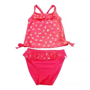 Baby Girls Pink Unicorn 2 Pc Tankini Swimsuit Set-18M - Picture 1 of 2