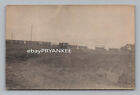WW1 Antique FRENCH Real Photo RPPC Postcard / UNIDENTIFIED BOMBED RAILROAD TRAIN