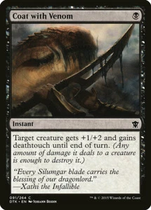 4 Coat with Venom 4x x4 - NM - Dragons of Tarkir - SPARROW MAGIC mtg - Picture 1 of 1