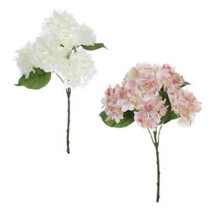 Bouquet con Fiori di Ortensia Artificiali Piante Finte Shabby Chic Blanc Mariclò - Foto 1 di 3