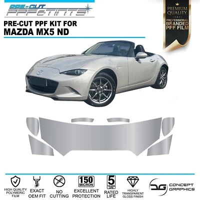 18 "Front Clear Bra PPF Paint filme de película de proteção Kit para Mazda MX5 ND MK4 - Imagem 1 de 2