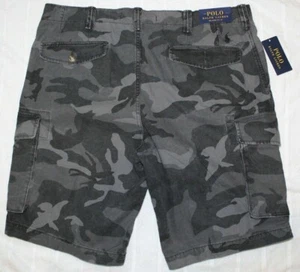 Pantalones Cortos Polo Ralph Lauren Militar Ejército Negro Camuflaje Combate Campo Carga 10" - Imagen 1 de 3
