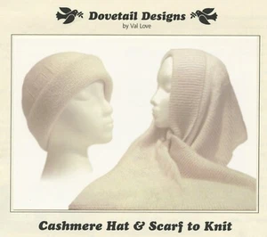 Dovetail Designs Knitting Pattern K1.2 Cashmere Hat & Scarf to Knit - Picture 1 of 3
