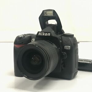Nikon D70 Black DSLR + AF Nikkor 28-80mm f/3.5-5.6 G Lens - GOOD