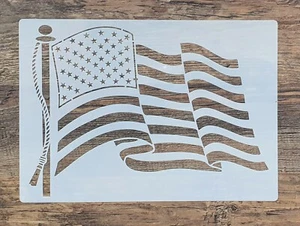 Plantilla Bandera América Adornos Tatuaje de Pared Vintage Plantilla Pintura ST-1010113 - Imagen 1 de 5
