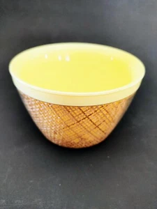 Raffia Ware Schüssel 4,5" Vintage gelb hellbraun MCM Retro Groovy Hippie Bauernhaus Boho Kern - Bild 1 von 9