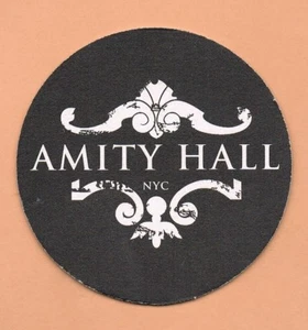 Posavasos Amity Hall New York City NYC Beer Mat - Imagen 1 de 2