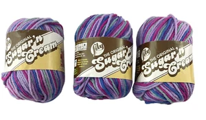 Lily Yarn 3 Original Sugar n' Cream JEWEL Color No. 201  4-Ply Pink Purple - Picture 1 of 5
