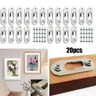 20Pcs High Quality Silver Keyhole Hanger Hooks For Picture Frames And Shelves