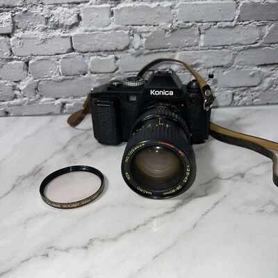 Cámara fotográfica vintage Konica FS-1 35 mm con lente y filtro Osawa MC 28-80 mm ✅ ¡Bonita! Foto 1 de 4