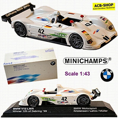 BMW V12 LMR Winner 12h of Sebring 1999 #42 Kristensen Lehto Müller 1:43 Minicham - Image 1 of 4