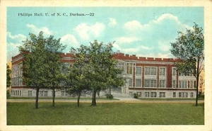 PHILLIPS HALL, U OF NC, CHAPEL HILL, NORTH CAROLINA, ALTE POSTKARTE - Bild 1 von 2