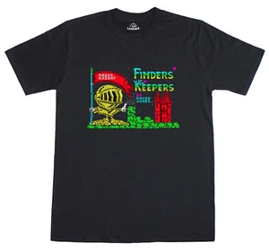 Finders Keepers Loading Screen 8 Bit Spectrum 48k Retro T-Shirt - Picture 1 of 1