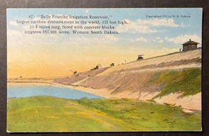 Belle Fourche Irrigation Reservoir Western S Dakota printed c1911 W B Perkins - Picture 1 of 2