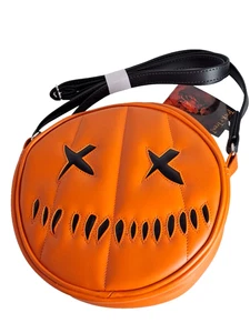 BORSA A TRACOLLA NUOVA CON ETICHETTE TRICK R TREAT SAM O' LANTERN NON ILLUMINATA NERA ARANCIONE TRICK OR TREAT - Foto 1 di 7
