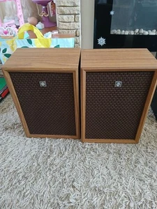 Vintage Sanyo HIFI Stereo Speakers Retro Wooden 1970s Made In Japan - Picture 1 of 6