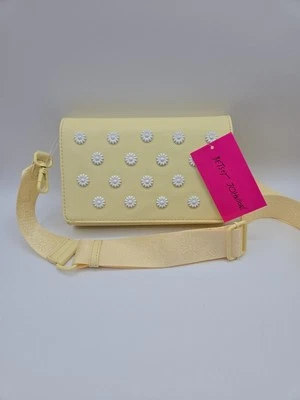Bolso Bandolera BETSEY JOHNSON Daisy's Nuevo con Etiquetas Bolso sin asas Amarillo con Margaritas  Foto 1 de 4