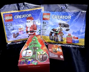 2 LEGO Creator Polybeutel 40434, 30478 und 854050 Rentier & Schneemann Ornament Set - Bild 1 von 7
