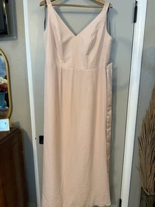 VERA WANG White Maxi Length Gown Blush Pink size 16 Small Spot. See Photos - Picture 1 of 13