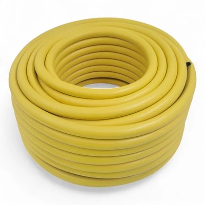 Heavy Duty Garden Hose Pipe Reel Yellow Anti-kink Reinforced Outdoor Hosepipe - Image 1 of 3