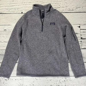 Patagonia Fleece Pullover 1/4 Zip Purple Gray Girls L/12 - Picture 1 of 9