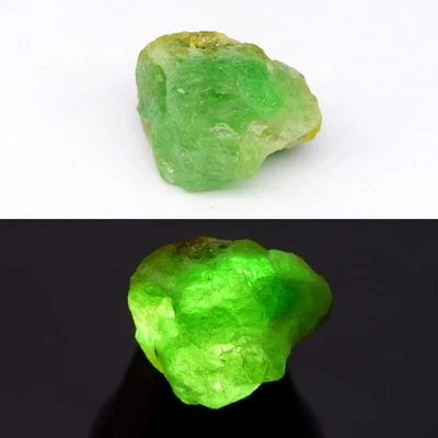 💎 Granate grosular verde natural áspero de 16,17 quilates 15,5 x 13 mm - Piedra preciosa de África Foto 1 de 4