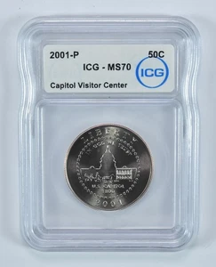 2001-P Capitol Visitor Center Commemorative Half Dollar MS70 ICG *7814 - Picture 1 of 5