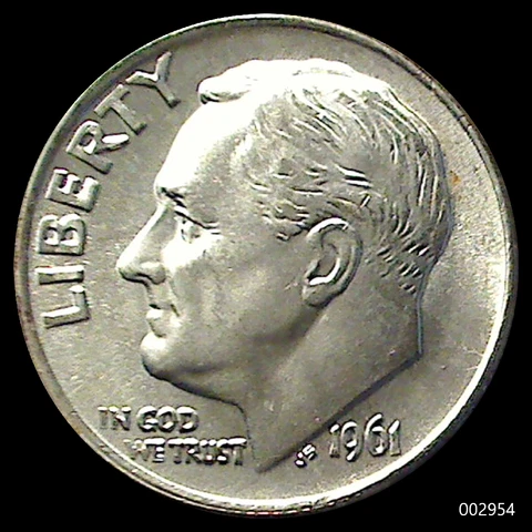 1961-P Roosevelt Dime (Brilliant & Uncirculated) Cover