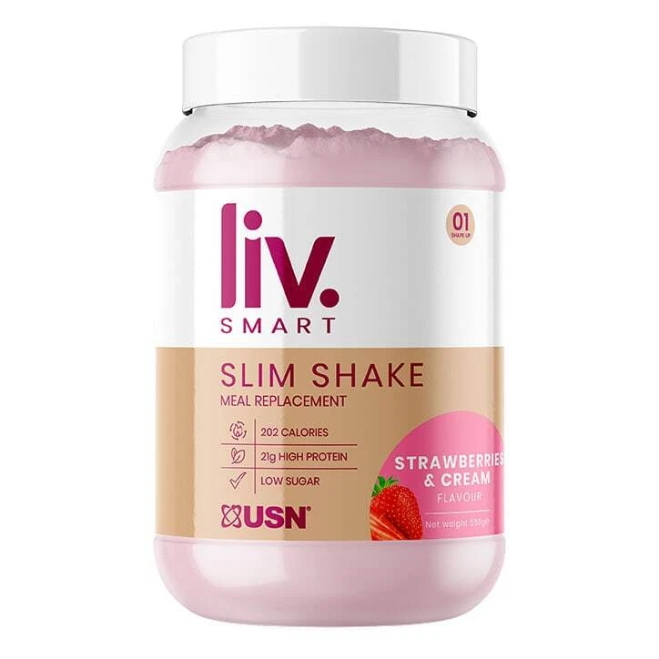 USN Liv.Smart Slim Shake Mahlzeitenersatz Erdbeeren & Sahne 550g - Bild 1 von 1