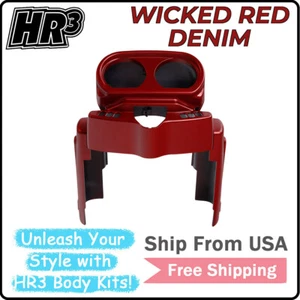Carcasa de instrumento apta para Harley Road Glide FLTRX 2015-2024 18 Wicked Red Denim - Imagen 1 de 5