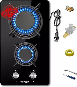 12 Inch -Burner Gas Stove Propane/Natural Gas Cooktop, Built-In, Glass Top - Picture 1 of 7