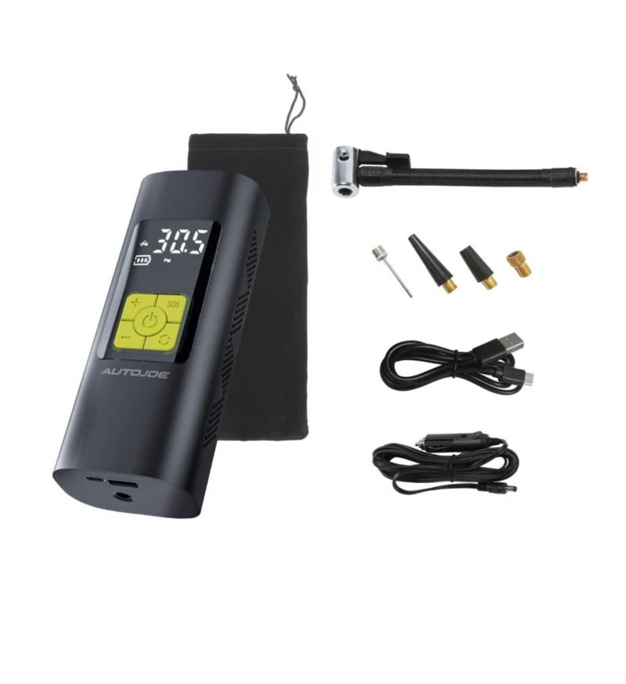 Auto Joe ATJ-CA100 Cordless Digital Air Pump Inflator Power Bank-