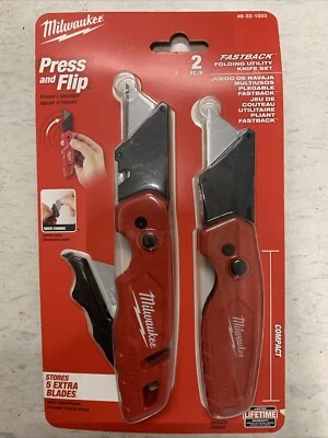 Juego de cuchillos utilitarios plegables Milwaukee 48-22-1503 FASTBACK Foto 1 de 2
