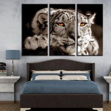 Bored Leopard Animal 3 Piece Canvas Print Wall Art Poster Home Decoration