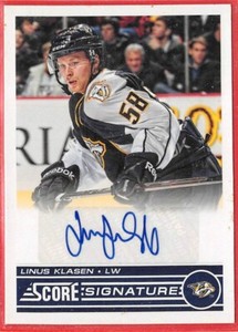 2013-14 Score Signatures #SSLK Linus Klasen