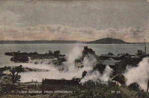 Postcard Lake Rotorua From Ohinemutu New Zealand - Picture 1 of 2