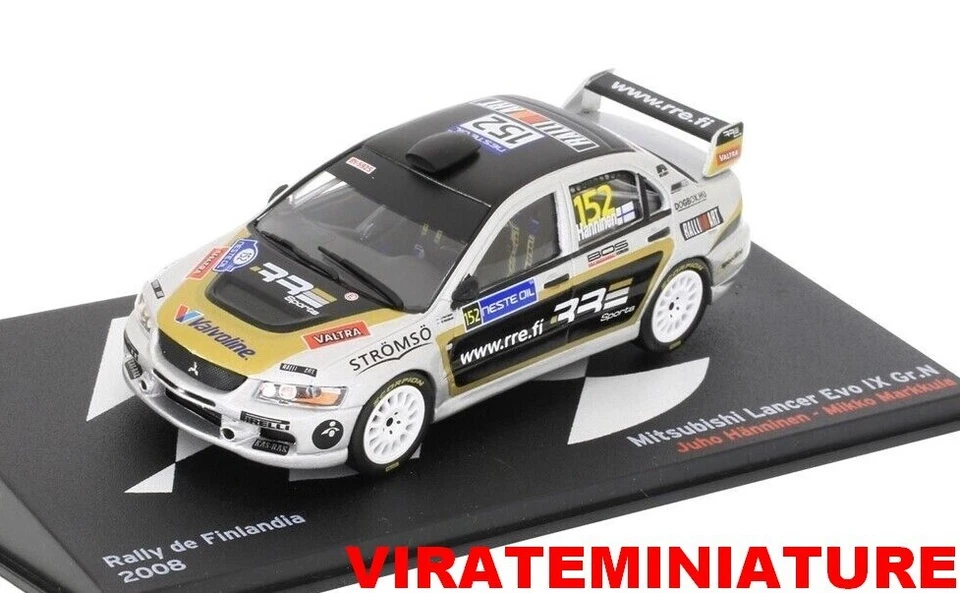 1 MITSUBISHI LANCER EVO 9 13° RALLYE FINLANDE 2008 JUHO HANNINEN IXO ALTAYA 1/43 - Photo 1/1