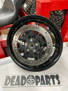 Harley front black 9 spoke wagon wheel rim 16x3  - Bild 1 von 5