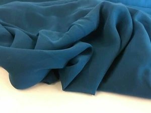 NEU Französisch 100 % Seide Jade Chiffon Stoff 48" 123 cm Kleid Schal Valentino 8 - Bild 1 von 6